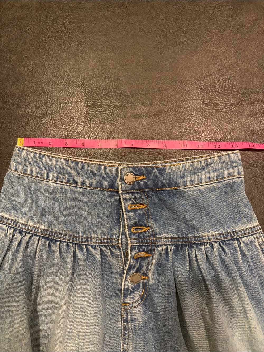 Vervet By Flying Monkey Tiered Denim Maxi Skirt Size Small - Picture 6 of 7